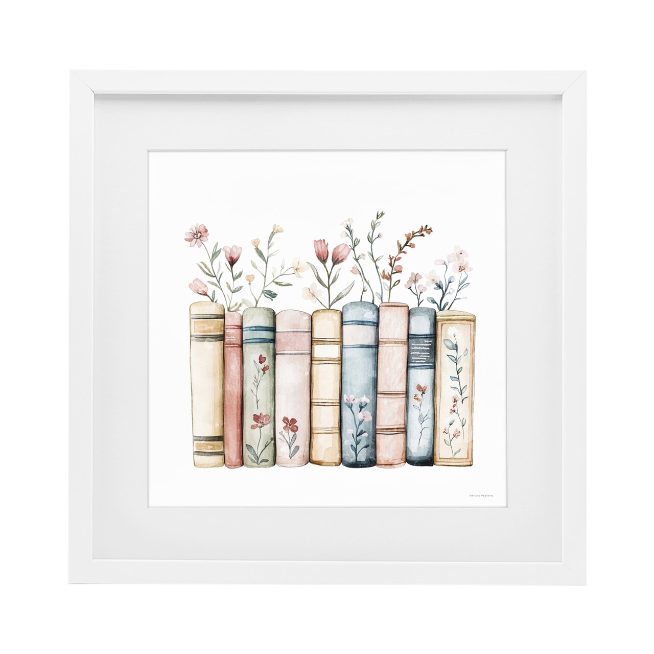 Stupell Industries Words That Blossom Framed Print Under Glass, design by Svetlana Aleynikova